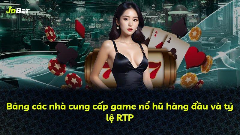 Bảng các nhà cung cấp game nổ hũ hàng đầu và tỷ lệ RTP
