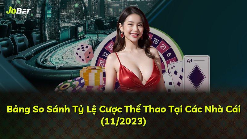 Bảng So Sánh Tỷ Lệ Cược Thể Thao Tại Các Nhà Cái (11/2023)